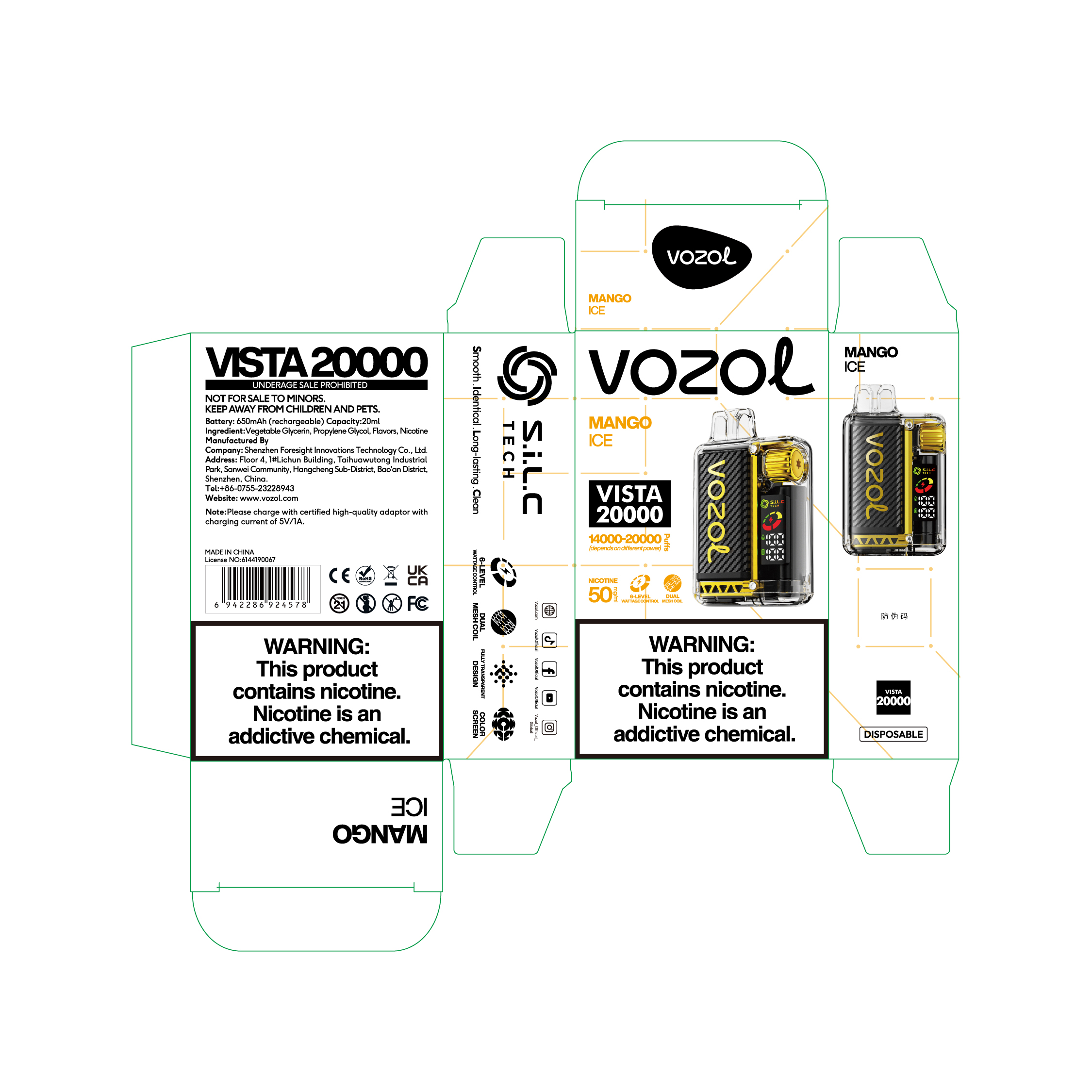 VOZOL VSITA 20000 Disposable Kit